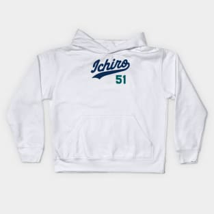 Ichiro 51, Seattle Baseball design Kids Hoodie